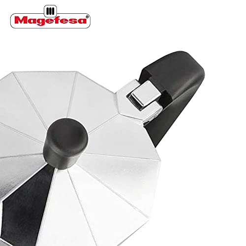 Magefesa ® Kenia Stovetop Espresso Coffee Maker, 9 Cups / 15 Oz, Make Your Own Home Italian Coffee With This Moka Pot Cuban Coffee, Made In Extra Thick Aluminum, Safe And Easy To Use, Café #TOP4