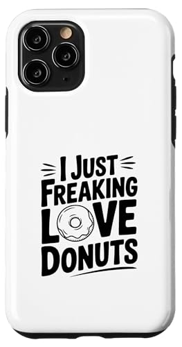 I Just Freaking Love Donuts �ʔ��� �H�� ���[���A �X�}�z�P�[�X iPhone 11 Pro �p