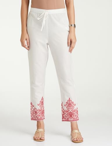 Image of BIBA Women Cotton Straight Printed Kurta Ankle Length Suit Set