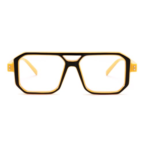 Image of FEISEDY Blue Light Blocking Glasses, Aviator Frame Computer Reading /Gaming /TV /Phones Glasses for Women Men B0165