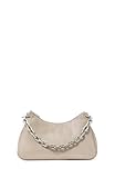 kate spade new york Grace Fine Grain Leather Chain Shoulder, Glitter Suede Silver
