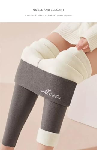Image of Celary Women's Nude Fleece Lined Leggings - Winter Warm Pantyhose Look, Thermal Tights, Soft & Stretchable Winter Stockings