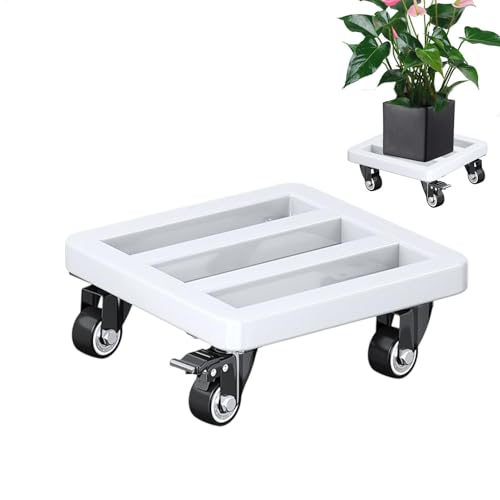 Base de pot roulant en métal avec roulettes pivotantes pour terrasse - 8