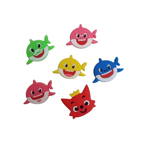 Cartoon Baby Shark Shoe Charm For Crocs - Mommy, Daddy, Grandma, Grandpa, Baby Shark Family