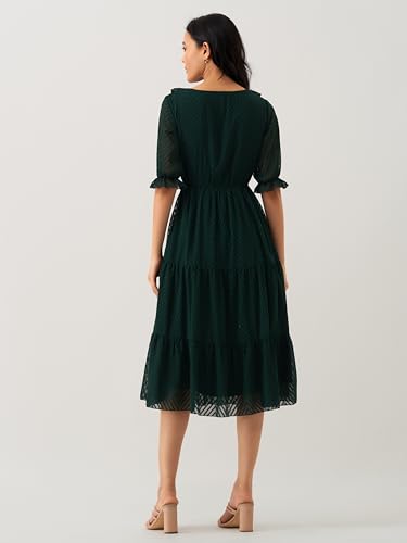 Image of AASK Dress for Women One Piece Kurta Set Tops Knee-Length Fit And Flare Dresses
