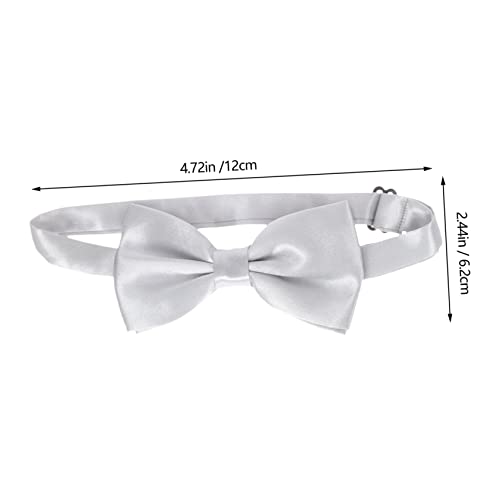 Set de corbatín, fajín y pañuelo para hombre plateado miniatura 2