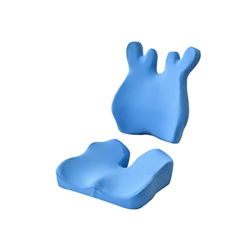 Coussin de bureau et dossier XMING en mousse à mémoire bleu