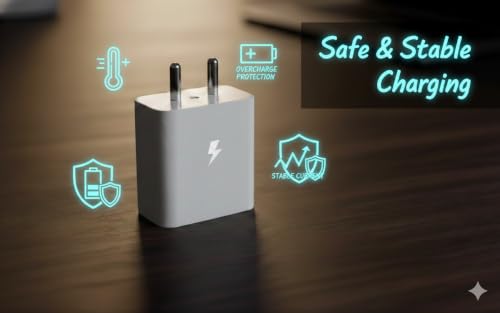 Image of 25w PD 3.0 Superfast Charging Adapter Compatible with Galaxy A55|A16|A36|A56|A35|A06| M36|M35|M16|M07|M17|M06|M05|M56|F36|F06|F05|F56|F16| Original Charging Speed (White)