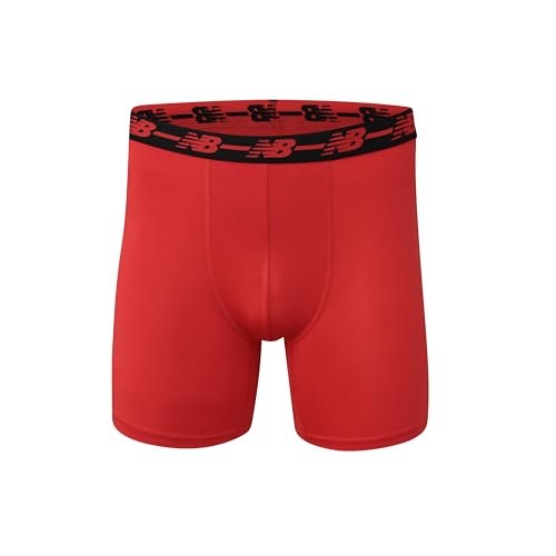 New Balance Men's 5" Performance No Fly Boxer Brief Underwear (4 Pack), Black/Team Royal/Team Navy/Embers, XX-Large2