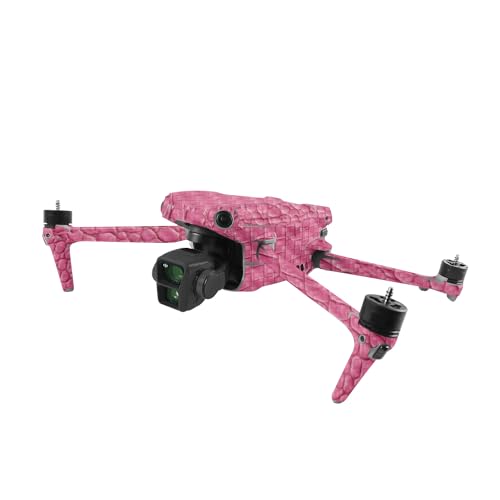 Image of MightySkins Carbon Fiber Skin Compatible with DJI Air 3 - Pink Gator Skin | Protective, Durable Textured Carbon Fiber Finish | Easy to Apply