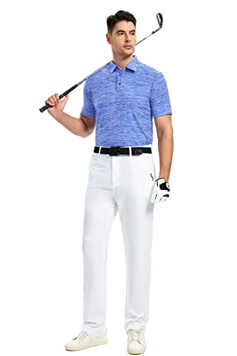Image of Damipow Premium Golf Shirts for Men Dry Fit Performance Polo Short Sleeve Collared Shirt