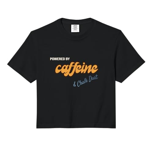 Powered by Caffeine and Chalk Dust - Funny Bouldering Gift Comfort Colors Crop Top