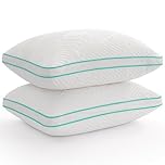 Twirest Pillows 2 Pack, Shredded Memory Foam Pillow, Hypoallergenic Hotel Bed Pillows for Comfortable Sleeping, Machine Washable, Standard Size (51x66cm)