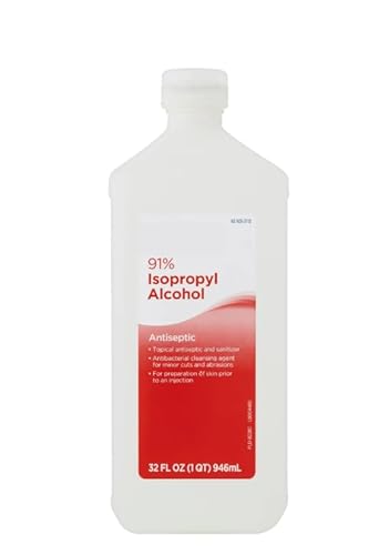 Isopropyl Alcohol 91%, Antiseptic Topical Solution, 32 Fl Oz