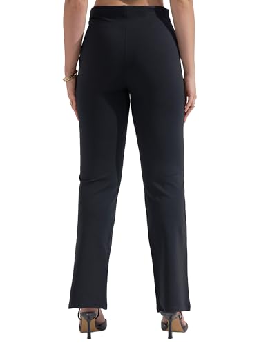 Image of Tokyo Talkies Women Mid Rise Boot Cut Trouser | Stretchable Formal Wear
