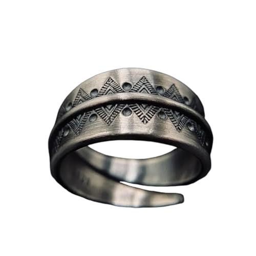 ZFHTJEKNCS Nuevos Accesorios Anillo Tallado de Apertura Retro de Moda para Mujeres