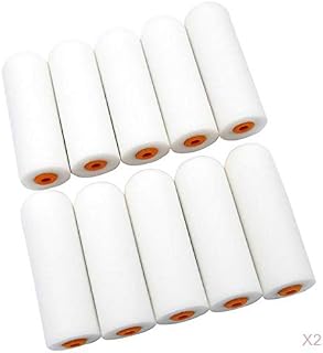 Juego de Rodillos de Pintura: Juego de Rodillos de Pintura en emulsión, Juego de 20 Piezas/Paquete de Pinceles de Rodillo de Alta Densidad for Pintura al óleo Mini Brillante for el hogar