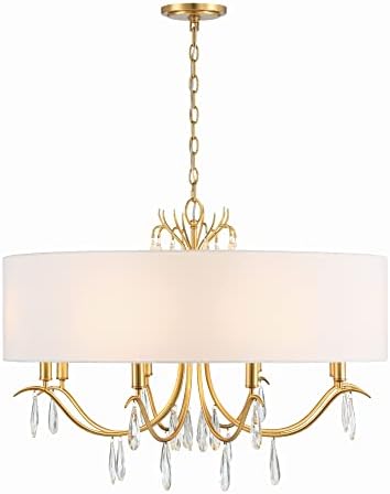 Crystorama Rollins 8 Light Antique Gold Chandelier