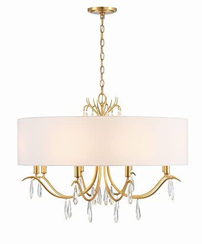 Crystorama Rollins 8 Light Antique Gold Chandelier
