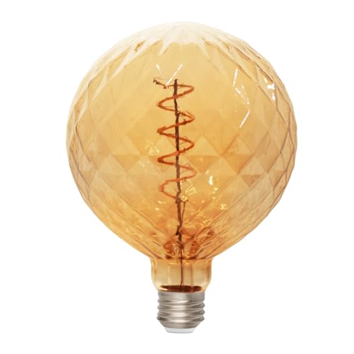 ONEWISH LED Light Bulb,G150 Translucent White LED Globe Bulbs,Warm White 1800K 3W,30W Equivalent,E26 Standard Base,6 inch Oversized Edison Light Bulb for Home Decor,1 Pack