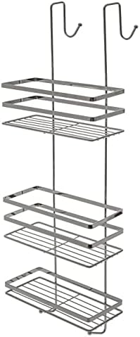 3 Tier Shower caddy Non Rust Large Hanging Bathroom Organiser Unit Shower Rack Storage Caddy With Extra Deep Baskets (White)