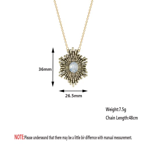 Collier ethnique anti emmêlement bijoux bohèmes soleil à couches - 3