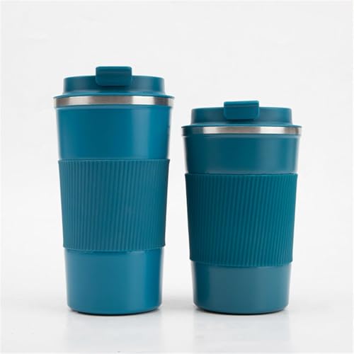 Vlwm タンブラー 蓋付き ステンレスタンブラー コーヒーカップ マグカップ タンブラー 二重構造 真空断熱 ステンレス製 蓋付き 持ち運び 直飲み 男性 女性 学生 プレゼントに 1個 (ブルー,510ml)