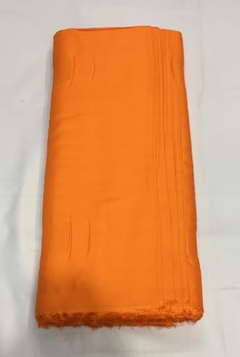 Image of BKRKJ Women's Rayon Cotton Unstitched Fabric by Meter for Sewing Suit Salwar Chudidar Patiyala Kurti Shirt Kameez Blouse Kurta Pyjama (Orange, 1.5 Meter)