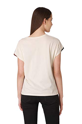 Image of Mode By Red Tape Women's Off White Round Neck T-Shirt