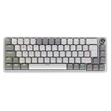 TECLADO MECÂNICO 65% PCYES MECKA WHITE GHOST - SWITCH RED - LED RAINBOW - TPMKWGRD