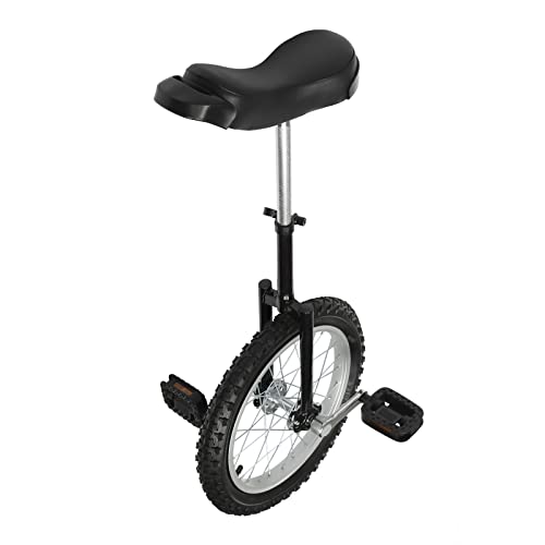 NATICRISI 24\" Wheel Unicycle with Alloy Rim,Wheel Outdoor Unicycle Adjustable Seat Exercise Bicycle Cycling Outdoor Sports Fitness Exercise Black - Thumbnail 2