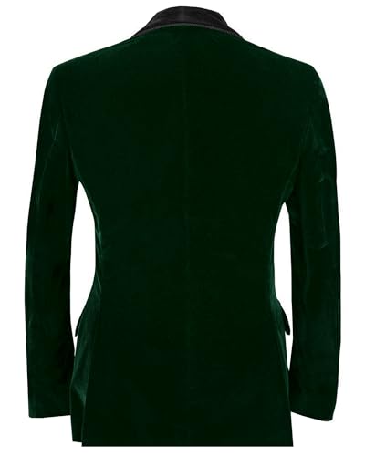 Men's Short Velvet Blazer Slim Fit Double Breasted Smoking Jacket Coat Tuxedo for Wedding Prom Dinner2