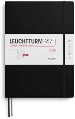 LEUCHTTURM1917 372640 Weekly Calendar & Notebook Master (A4+) 2026, Black, English image 2