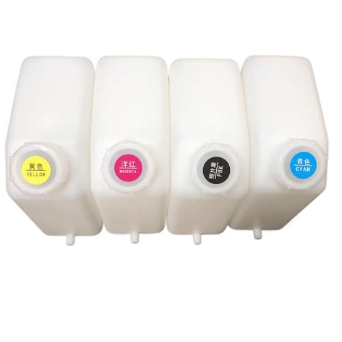 XJcKOz 4 Color Ink Bottle for Bulk Ink System Compatible with Roland Mutoh Mimaki All Large Format Printer Ink Tank(1.5L)