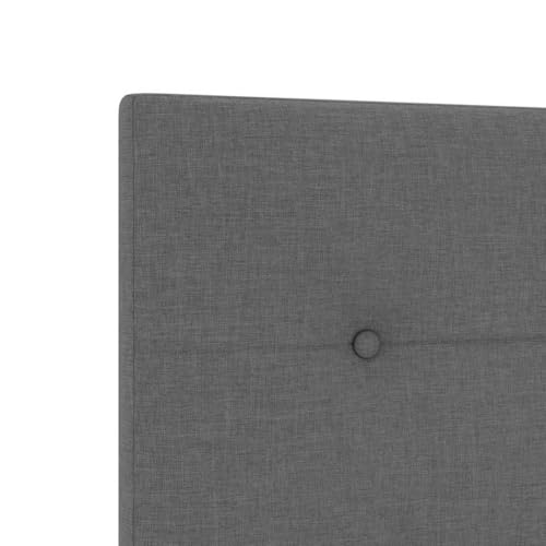 vidaXL Kopfteil mit Kopfteil Dunkelgrau 180 cm Stoff, Moderne Schlafzimmerdeko, höhenverstellbar, rechteckiger gepolsterter Kopfteil, schickes Bettgestell, platzsparend!