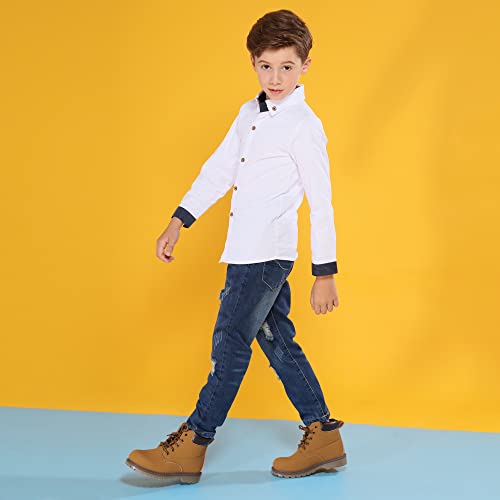 Starmerx Boys Girls Ankle Boots Kids Lace Up Work Boots (2,Black) #TOP5