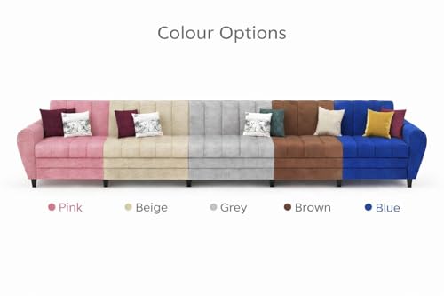Image of Torque Bali Fabric 1 Seater Sofa for Living Room (Beige) | Comfortable 1 Seat Sofa |Wooden Sofa One Seater Couch for House Warming Gifts 1 Year Warranty