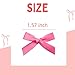 30pcs Bow Charms for Socks Mini Ribbon Bow Junk Socks Charms Brooch Pins Girly Y2K Decorative Pins for Shoes Shirts Hats Socks Gloves Crafts Coquette Safety Pins Accessories Bulk (Hot Pink)