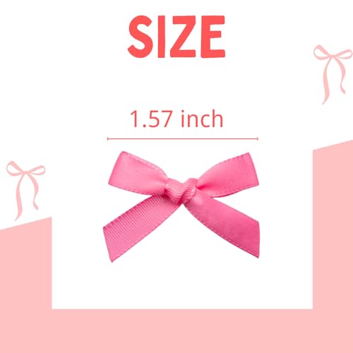 Image of 30pcs Bow Charms for Socks Mini Ribbon Bow Junk Socks Charms Brooch Pins Girly Y2K Decorative Pins for Shoes Shirts Hats Socks Gloves Crafts Coquette Safety Pins Accessories Bulk (Hot Pink)