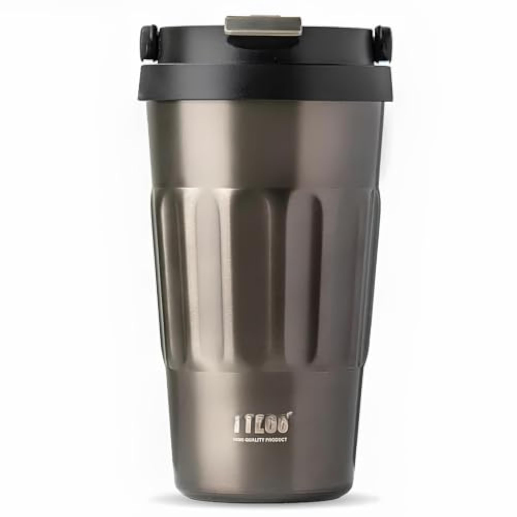 Steel Coffee Cup, Bronze Brown, 400ml