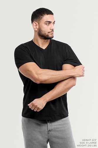 X RAY Men's V-Neck T-Shirts, Soft Cotton Short Sleeve Casual Slim Fit V Neck T Shirts for Men3