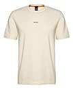 Mit Rundhalsausschnitt BOSS ORANGE Herren T-Shirt TChup Beige XX-Large