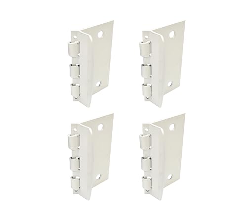 QCAA Flip Action Door Lock Reversible Privacy Lock with Anti-Lock Out Screw for Child Safe & Home Defense Matte White 4Pack Made in Taiwan