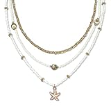 RICUHJIAJU Collar de Concha Marina para Mujer, Collar Conchas, Gargantilla de Concha Diseño Bohemio, Collares Mujer Verano accesorio de Playa para Vacaciones y Look Veraniego (3 pcs-C)
