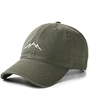 FURTALK Mountain Dad Hat Unstructured Soft Vintage Washed Cotton Outdoor Baseball Cap Green