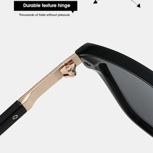 Lunettes de soleil rétro luxueuses avec rivets et dégradé chic - 5