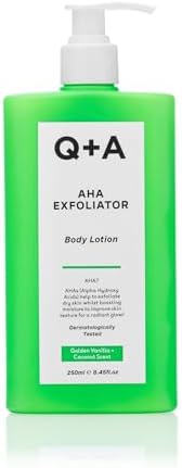 Q+A AHA Exfoliator Body Lotion (250ml), Exfoliating, Smoothing Bo...