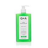Q+A AHA Exfoliator Body Lotion (250ml), Exfoliating, Smoothing Body Moisturizer with Lactic Acid, Glycolic Acid and Fruit AHAs, Body Butter Alternative, Vegan Body Care