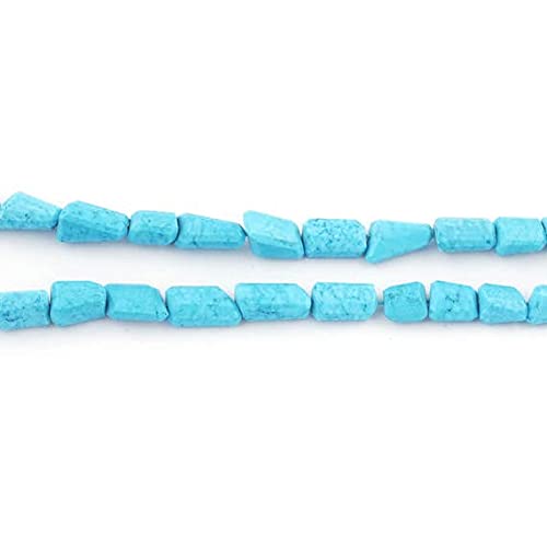 Perles de turquoise facettées briolettes center drill nuggets 9mm-18mm LKBEADS SB1522