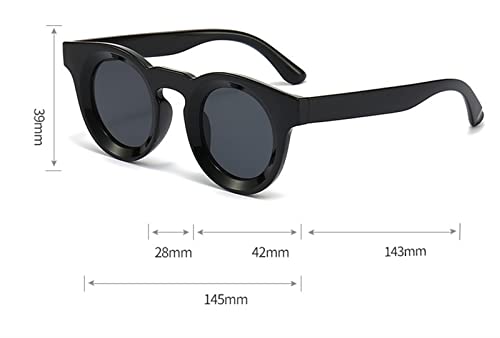 ZENYS Round Outdoor Sunglasses Vacation Fashion Men and Women Decorative Sunglasses (Color : C, Size : 1)3